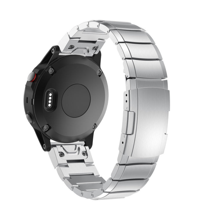 For Garmin Fenix 5X Plus 26mm Titanium Alloy Quick Release Watch Band(Sliver) - Watch Bands by PMC TechLife | Online Shopping South Africa | PMC TechLife