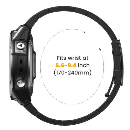 For Garmin Fenix 7X Pro 51mm 26mm Titanium Alloy Quick Release Watch Band(Black) - Watch Bands by PMC Jewellery | Online Shopping South Africa | PMC Jewellery