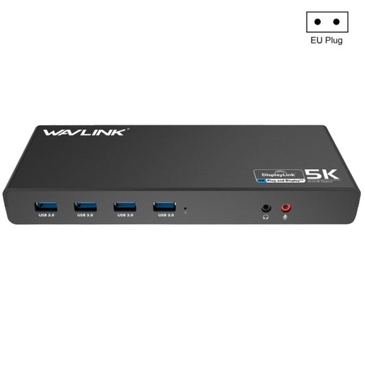 Wavlink UG69DK1 5K Type-C Dual Display USB 3.0 Video Gigabit Ethernet HDMI Docking Station, Plug:EU Plug -  by WAVLINK | Online Shopping South Africa | PMC Jewellery | Buy Now Pay Later Mobicred