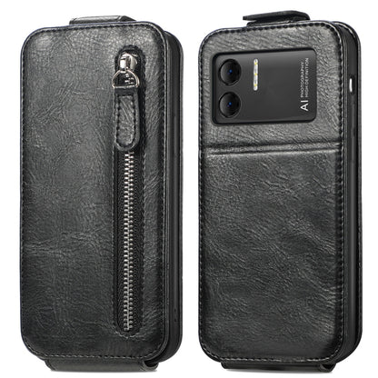 For DOOGEE X98 Pro / X98 Zipper Wallet Vertical Flip Leather Phone Case(Black) - Doogee Cases by PMC Jewellery | Online Shopping South Africa | PMC Jewellery | Buy Now Pay Later Mobicred