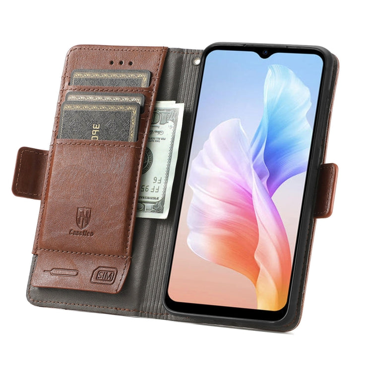 For DOOGEE X98 Pro / X98 CaseNeo Splicing Dual Magnetic Buckle Leather Phone Case(Brown) - Doogee Cases by PMC Jewellery | Online Shopping South Africa | PMC Jewellery | Buy Now Pay Later Mobicred
