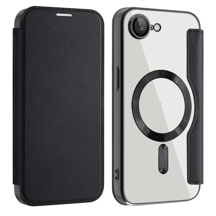 For iPhone 16e Shield MagSafe RFID Anti-theft Leather Phone Case(Black) - iPhone 16e Cases by PMC TechLife | Online Shopping South Africa | PMC TechLife | Buy Now Pay Later Mobicred