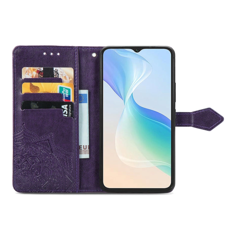 For Blackview C30 Pro Mandala Flower Embossed Leather Phone Case(Purple) - More Brand by PMC Jewellery | Online Shopping South Africa | PMC Jewellery