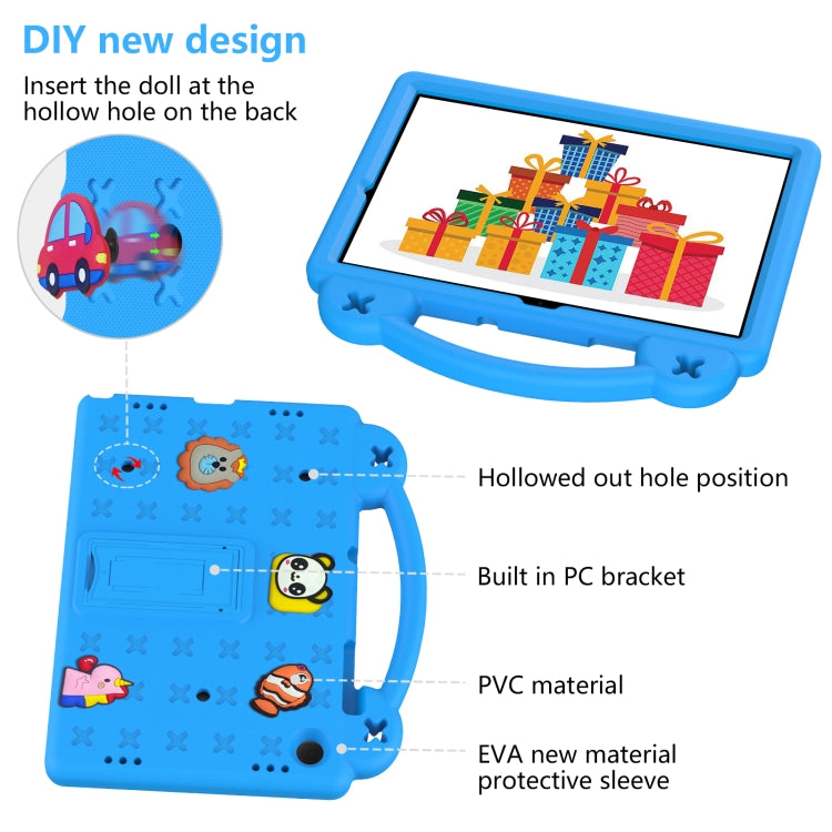 For Samsung Galaxy Tab A9+ X216B Handle Kickstand Children EVA Shockproof Tablet Case(Sky Blue) - Galaxy Tab A9+ by PMC Jewellery | Online Shopping South Africa | PMC Jewellery