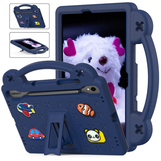 For Samsung Galaxy Tab S9 FE / X510N Handle Kickstand Children EVA Shockproof Tablet Case(Navy Blue) - Galaxy Tab S9 FE by PMC Jewellery | Online Shopping South Africa | PMC Jewellery