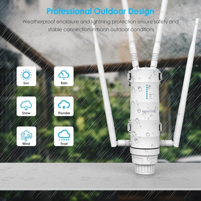 WAVLINK WN572HP3 AC1200 Dual Band Weatherproof Wireless Router Outdoor WiFi Extender, Plug:US Plug - Wireless Routers by WAVLINK | Online Shopping South Africa | PMC Jewellery | Buy Now Pay Later Mobicred