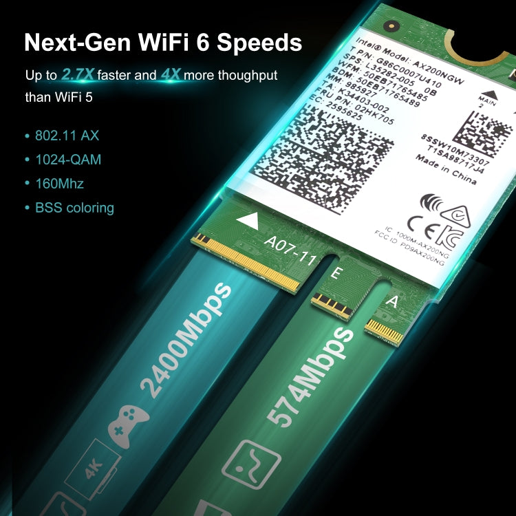 WAVLINK WN675X2M 2.4GHz/5GHz Dual Band WiFi 6 AX3000 M.2 Module BT5.2  Network Card - USB Network Adapter by WAVLINK | Online Shopping South Africa | PMC Jewellery | Buy Now Pay Later Mobicred