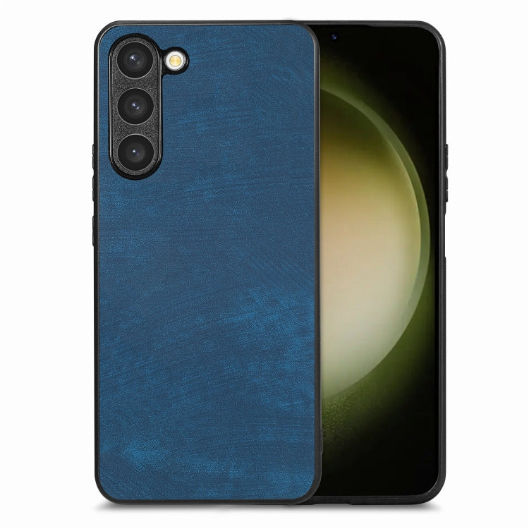 For Samsung Galaxy S25+ 5G Vintage Leather PC Back Cover Phone Case(Blue) - Galaxy S25+ 5G Cases by PMC Jewellery | Online Shopping South Africa | PMC Jewellery | Buy Now Pay Later Mobicred