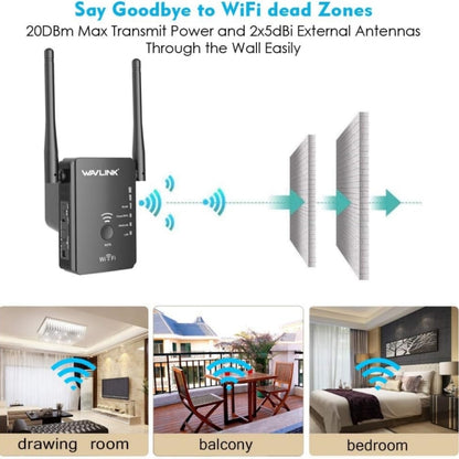 Wavlink WN578R2 With 2 External Antennas N300 Wireless AP/Range Extender/Router, Plug:UK Plug - Wireless Routers by WAVLINK | Online Shopping South Africa | PMC Jewellery | Buy Now Pay Later Mobicred