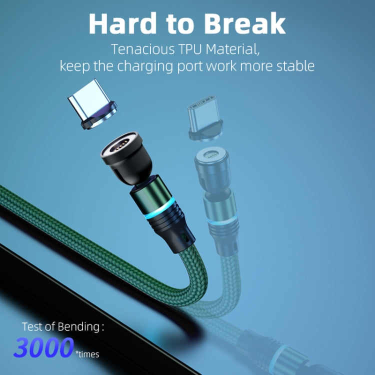 ENKAY 3 in 1 3A USB to Type-C / 8 Pin / Micro USB Magnetic 540 Degrees Rotating Fast Charging Cable, Length:1m(Black) - Charging Cable & Head by ENKAY | Online Shopping South Africa | PMC Jewellery | Buy Now Pay Later Mobicred