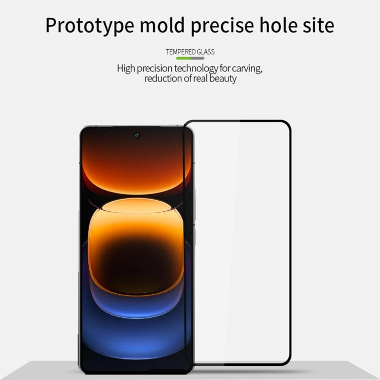 For vivo iQOO 12 PINWUYO 9H 2.5D Full Screen Tempered Glass Film(Black) - iQOO 12 Tempered Glass by PINWUYO | Online Shopping South Africa | PMC Jewellery | Buy Now Pay Later Mobicred