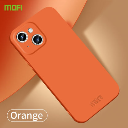 For iPhone 14 Plus MOFI Qin Series Skin Feel All-inclusive PC Phone Case(Orange) - iPhone 14 Plus Cases by MOFI | Online Shopping South Africa | PMC Jewellery