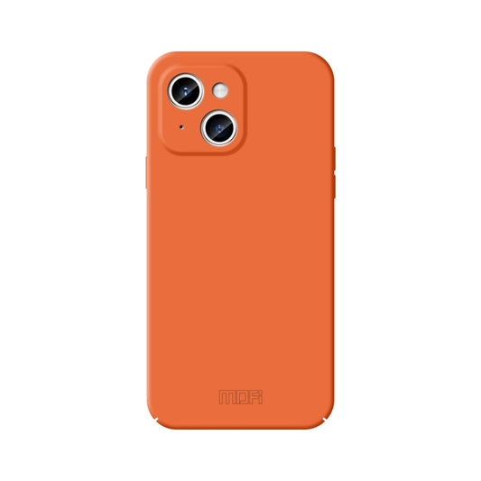 For iPhone 14 MOFI Qin Series Skin Feel All-inclusive PC Phone Case(Orange) - iPhone 14 Cases by MOFI | Online Shopping South Africa | PMC Jewellery