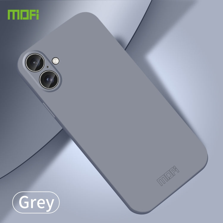 For iPhone 16 Plus MOFI Qin Series Skin Feel All-inclusive PC Phone Case(Gray) - iPhone 16 Plus Cases by MOFI | Online Shopping South Africa | PMC Jewellery | Buy Now Pay Later Mobicred