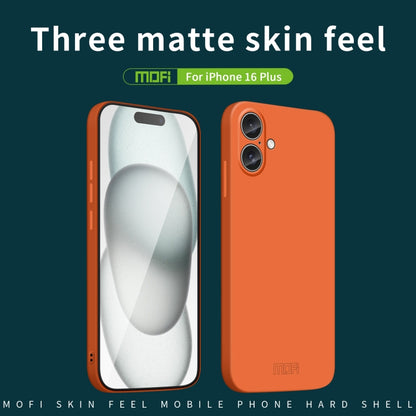 For iPhone 16 Plus MOFI Qin Series Skin Feel All-inclusive PC Phone Case(Gray) - iPhone 16 Plus Cases by MOFI | Online Shopping South Africa | PMC Jewellery | Buy Now Pay Later Mobicred