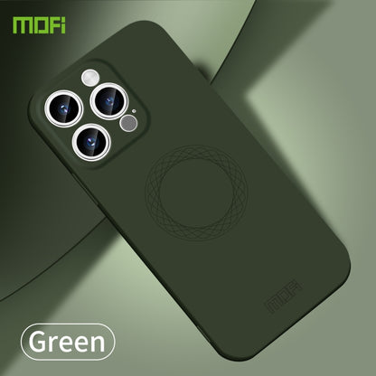 For iPhone 15 Pro Max MOFI Qin Series Magsafe Skin Feel All-inclusive Silicone Phone Case(Green) - iPhone 15 Pro Max Cases by MOFI | Online Shopping South Africa | PMC Jewellery