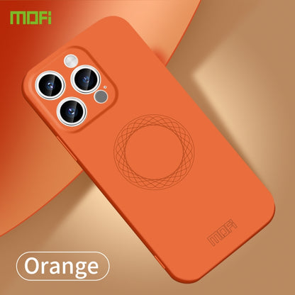 For iPhone 15 Pro Max MOFI Qin Series Magsafe Skin Feel All-inclusive Silicone Phone Case(Orange) - iPhone 15 Pro Max Cases by MOFI | Online Shopping South Africa | PMC Jewellery