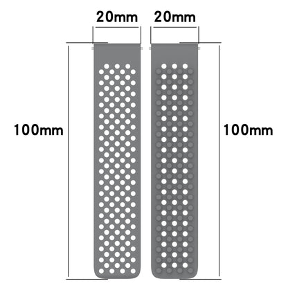 For Garmin Approach S40 20mm Holes Breathable 3D Dots Silicone Watch Band(Olive Green) - Watch Bands by PMC Jewellery | Online Shopping South Africa | PMC Jewellery