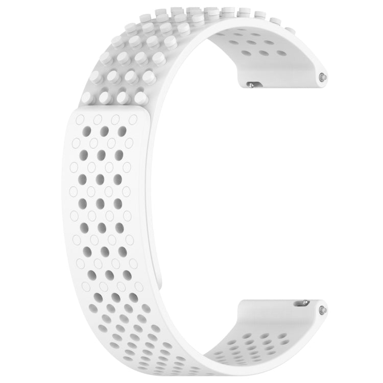 For Xiaomi MI Watch S1 Pro 22mm Holes Breathable 3D Dots Silicone Watch Band(White) - Watch Bands by PMC Jewellery | Online Shopping South Africa | PMC Jewellery