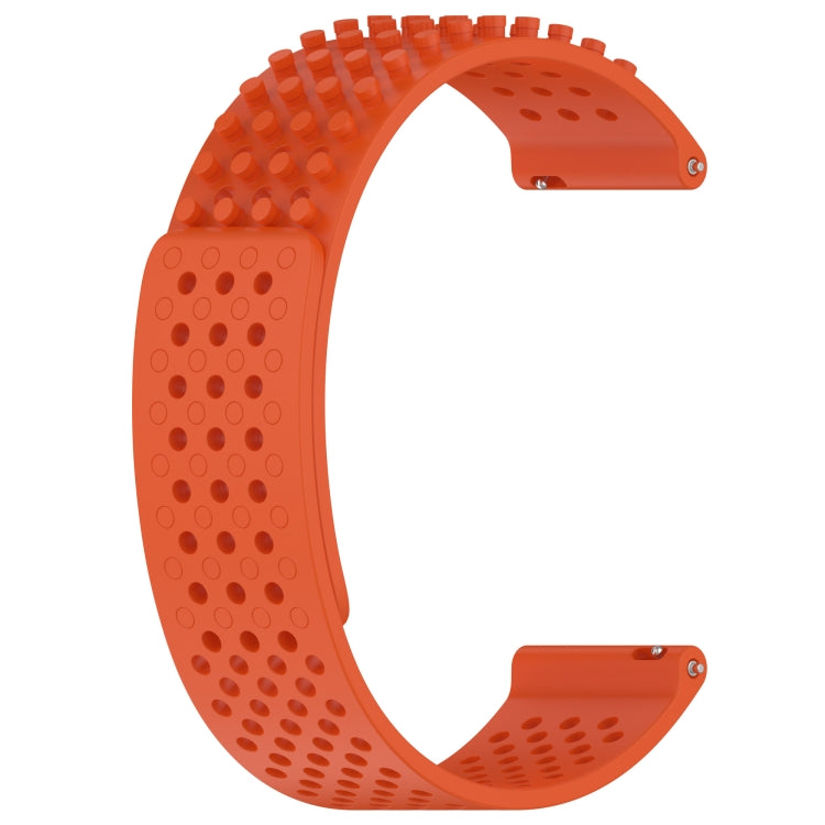 For Xiaomi MI Watch Sport 22mm Holes Breathable 3D Dots Silicone Watch Band(Orange) - Watch Bands by PMC Jewellery | Online Shopping South Africa | PMC Jewellery