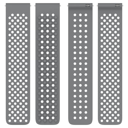 For Xiaomi Haylou RT LS05S 22mm Holes Breathable 3D Dots Silicone Watch Band(White+Black) - Watch Bands by PMC Jewellery | Online Shopping South Africa | PMC Jewellery