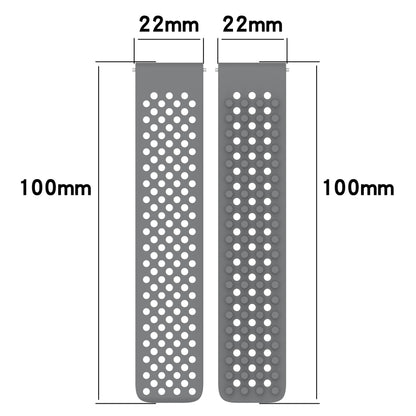 For Xiaomi MI Watch S1 Pro 22mm Holes Breathable 3D Dots Silicone Watch Band(White) - Watch Bands by PMC Jewellery | Online Shopping South Africa | PMC Jewellery