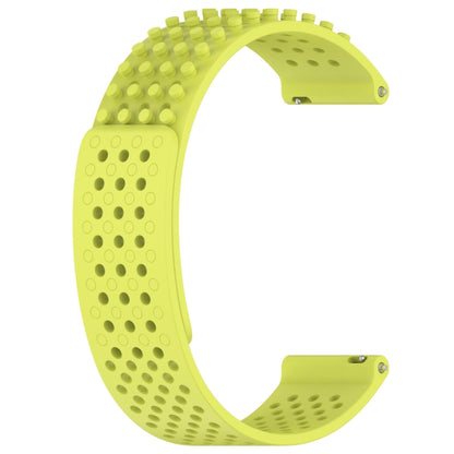 For Garmin Venu 2 22mm Holes Breathable 3D Dots Silicone Watch Band(Lime Green) - Watch Bands by PMC Jewellery | Online Shopping South Africa | PMC Jewellery