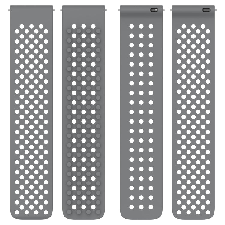 For Garmin Forerunner 265 22mm Holes Breathable 3D Dots Silicone Watch Band(White) - Watch Bands by PMC TechLife | Online Shopping South Africa | PMC TechLife
