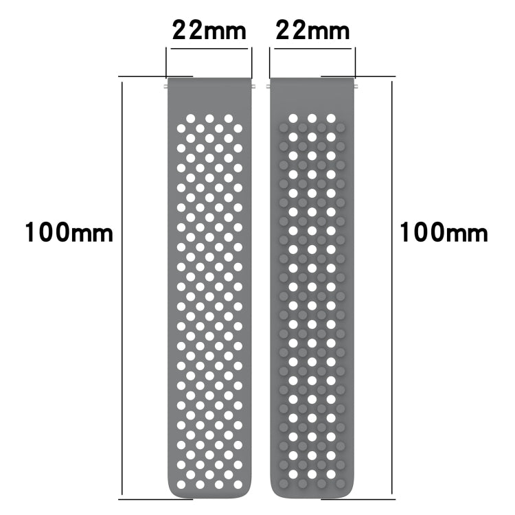For Garmin Forerunner 255 Music 22mm Holes Breathable 3D Dots Silicone Watch Band(White) - Watch Bands by PMC Jewellery | Online Shopping South Africa | PMC Jewellery