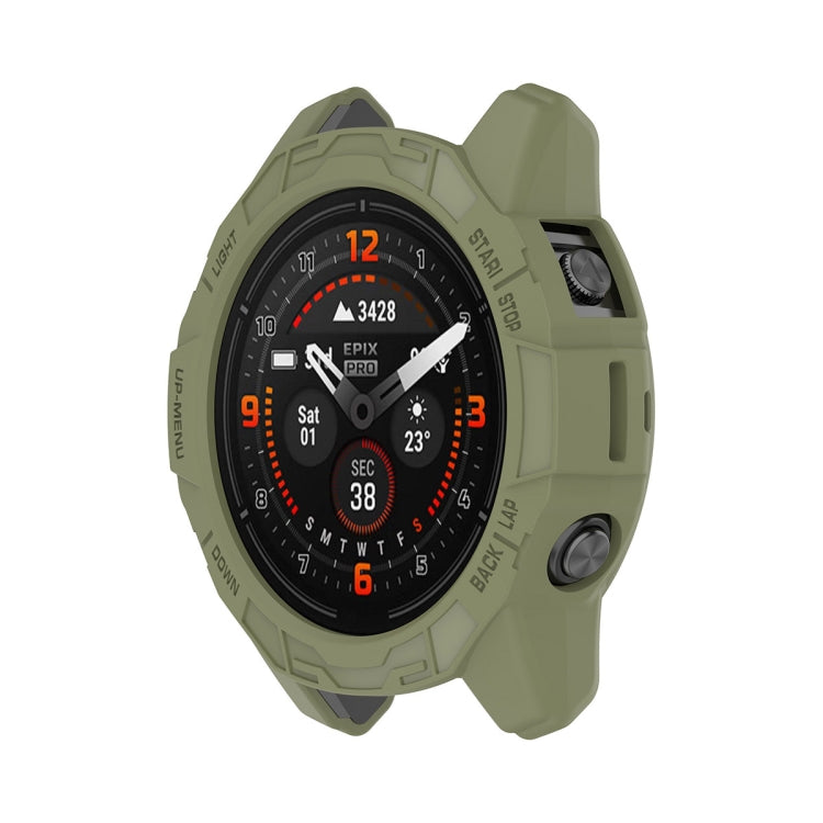 For Garmin Epix Pro 51mm / Fenix 7X / 7X Pro ENKAY Hat-Prince TPU Armor Designed Watch Protective Case(Dark Green) - Watch Cases by ENKAY | Online Shopping South Africa | PMC Jewellery | Buy Now Pay Later Mobicred