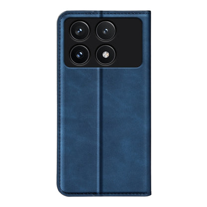 For Xiaomi Redmi K70 Retro-skin Magnetic Suction Leather Phone Case(Dark Blue) - K70 Cases by PMC Jewellery | Online Shopping South Africa | PMC Jewellery | Buy Now Pay Later Mobicred