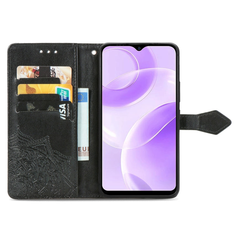 For Ulefone Note 15 Mandala Flower Embossed Leather Phone Case(Black) - Ulefone Cases by PMC Jewellery | Online Shopping South Africa | PMC Jewellery | Buy Now Pay Later Mobicred
