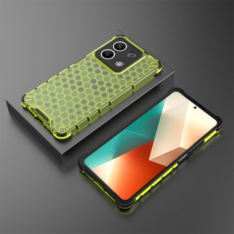 For Redmi Note 13 Shockproof Honeycomb Phone Case(Green) - Note 13 Cases by PMC Jewellery | Online Shopping South Africa | PMC Jewellery | Buy Now Pay Later Mobicred