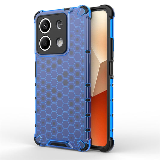 For Redmi Note 13 Shockproof Honeycomb Phone Case(Blue) - Note 13 Cases by PMC Jewellery | Online Shopping South Africa | PMC Jewellery | Buy Now Pay Later Mobicred