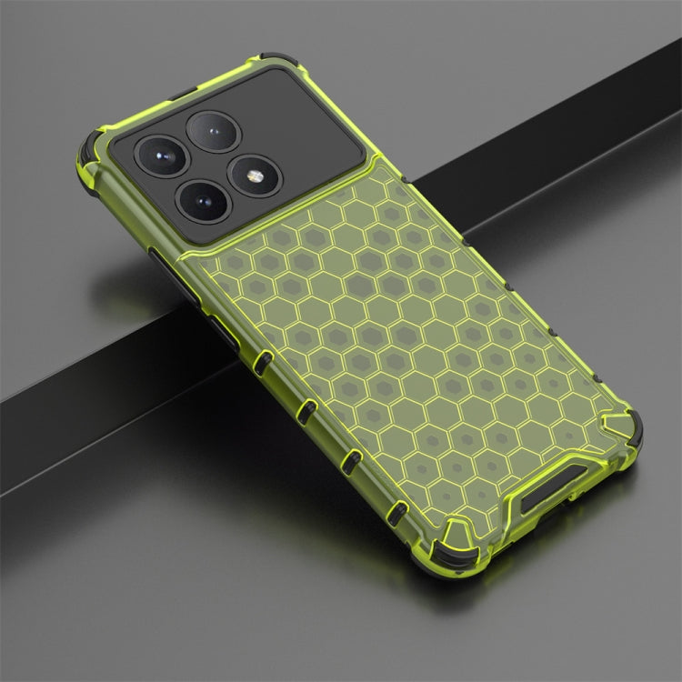 For Xiaomi Poco X6 Pro Shockproof Honeycomb Phone Case(Green) - Xiaomi Cases by PMC Jewellery | Online Shopping South Africa | PMC Jewellery | Buy Now Pay Later Mobicred