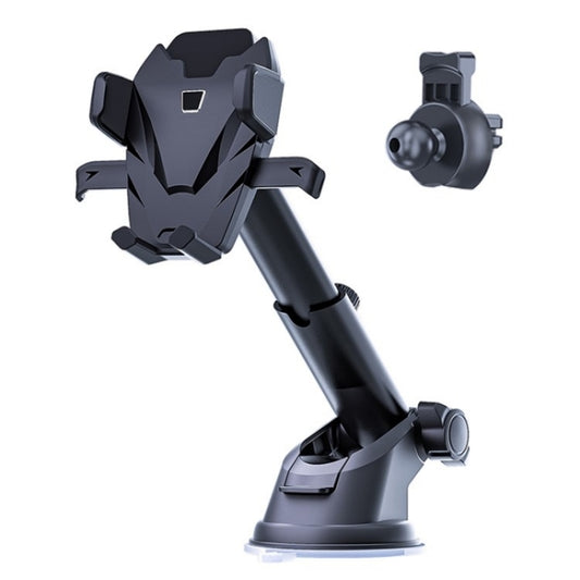 D39+105 With Air Vent Clip Suction Cup Base Telescopic Arm Automatic Clamp Car Phone Holder Bracket - Car Holders by PMC Jewellery | Online Shopping South Africa | PMC Jewellery | Buy Now Pay Later Mobicred