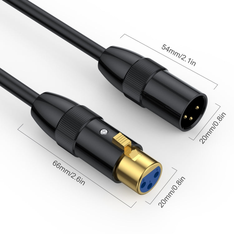 JUNSUNMAY XLR Male to Female Mic Cord 3 Pin Audio Cable Balanced Shielded Cable, Length:1m - Microphone Audio Cable & Connector by JUNSUNMAY | Online Shopping South Africa | PMC Jewellery | Buy Now Pay Later Mobicred