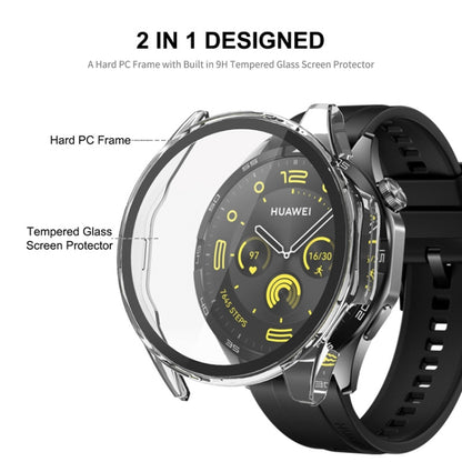 For Huawei Watch GT 4 46mm ENKAY Hat-Prince Full Coverage PC + Tempered Film Integrated Watch Protective Case(Dark Green) - Watch Cases by ENKAY | Online Shopping South Africa | PMC Jewellery | Buy Now Pay Later Mobicred