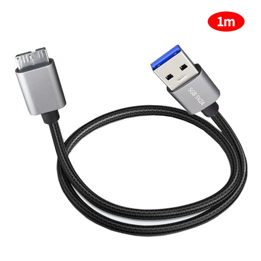 JUNSUNMAY USB 3.0 Male to Micro-B Cord Cable Compatible with Samsung Camera Hard Drive, Length:1m - USB Cable by JUNSUNMAY | Online Shopping South Africa | PMC Jewellery | Buy Now Pay Later Mobicred