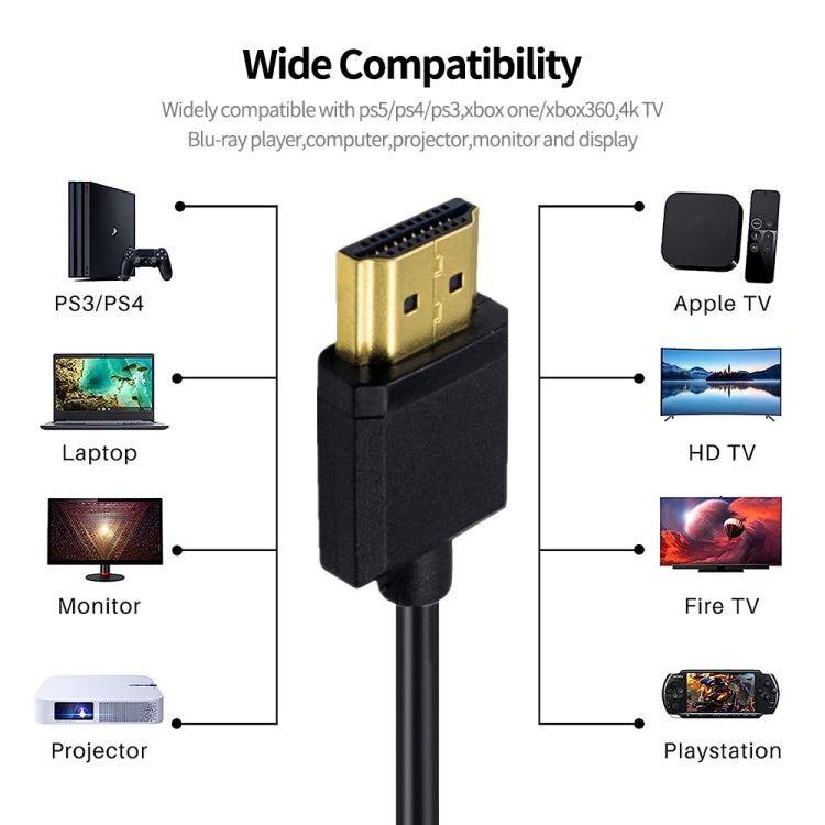 JUNSUNMAY 4K 60Hz HDMI Male to Male HDMI 2.0V Elbow Head Spring Cable, Length:1.2m(Right) - Cable by JUNSUNMAY | Online Shopping South Africa | PMC Jewellery | Buy Now Pay Later Mobicred