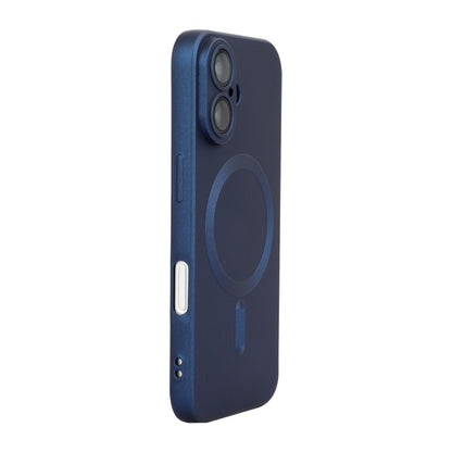 For iPhone 16 Plus ENKAY MagSafe Matte TPU Phone Case with Lens Film(Dark Blue) - iPhone 16 Plus Cases by ENKAY | Online Shopping South Africa | PMC Jewellery | Buy Now Pay Later Mobicred