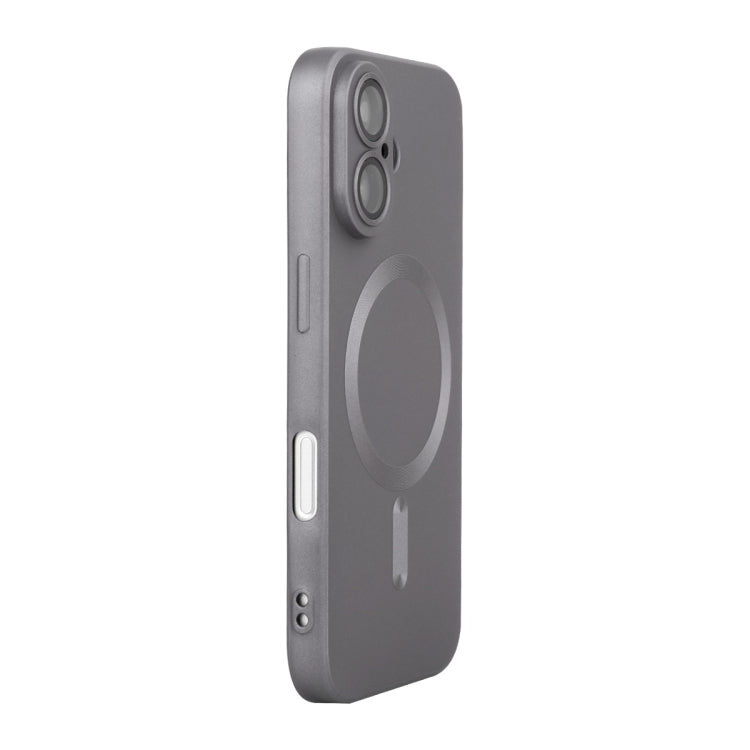 For iPhone 16 ENKAY MagSafe Matte TPU Phone Case with Lens Film(Dark Grey) - iPhone 16 Cases by ENKAY | Online Shopping South Africa | PMC Jewellery | Buy Now Pay Later Mobicred