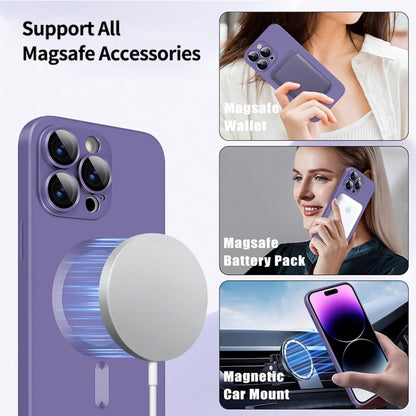 For iPhone 16 ENKAY MagSafe Matte TPU Phone Case with Lens Film(Dark Blue) - iPhone 16 Cases by ENKAY | Online Shopping South Africa | PMC Jewellery | Buy Now Pay Later Mobicred