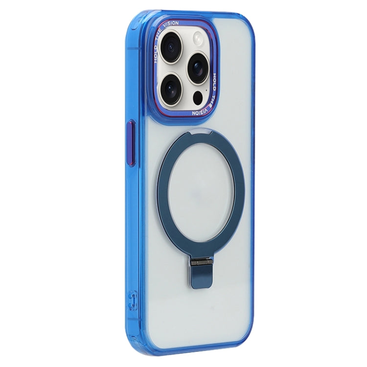 For iPhone 15 Pro Starlink Stand Clear Magsafe Phone Case(Blue) - iPhone 15 Pro Cases by PMC Jewellery | Online Shopping South Africa | PMC Jewellery