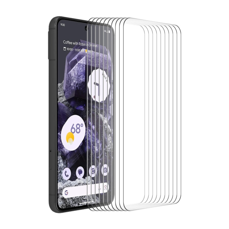 For Google Pixel 8 10pcs ENKAY Hat-Prince 0.26mm 9H 2.5D High Aluminum-silicon Tempered Glass Film - Google Tempered Glass by ENKAY | Online Shopping South Africa | PMC Jewellery