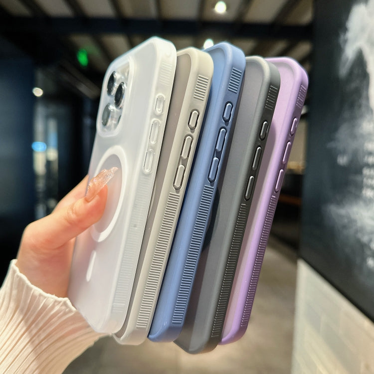 For iPhone 14 Plus Transparent TPU Hybrid PC Magsafe Phone Case(Grey) - iPhone 14 Plus Cases by PMC TechLife | Online Shopping South Africa | PMC TechLife