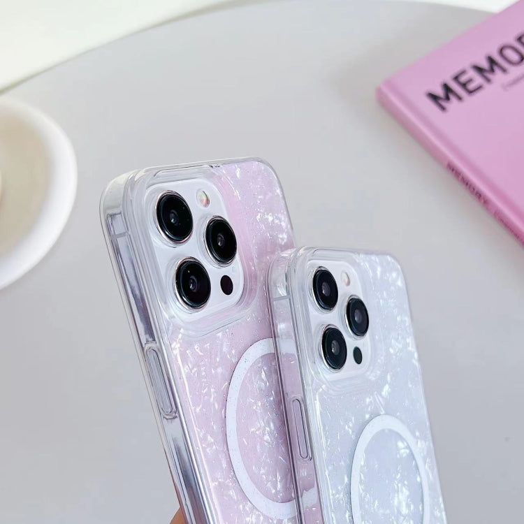 For iPhone 14 Plus Shell Texture MagSafe TPU Phone Case(Dazzling) - iPhone 14 Plus Cases by PMC TechLife | Online Shopping South Africa | PMC TechLife