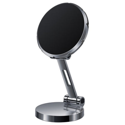 G158 360-Degree Rotating Metal Phone Stand Dashboard Folding Magnetic Car Mount(Gray) - Car Holders by PMC Jewellery | Online Shopping South Africa | PMC Jewellery | Buy Now Pay Later Mobicred