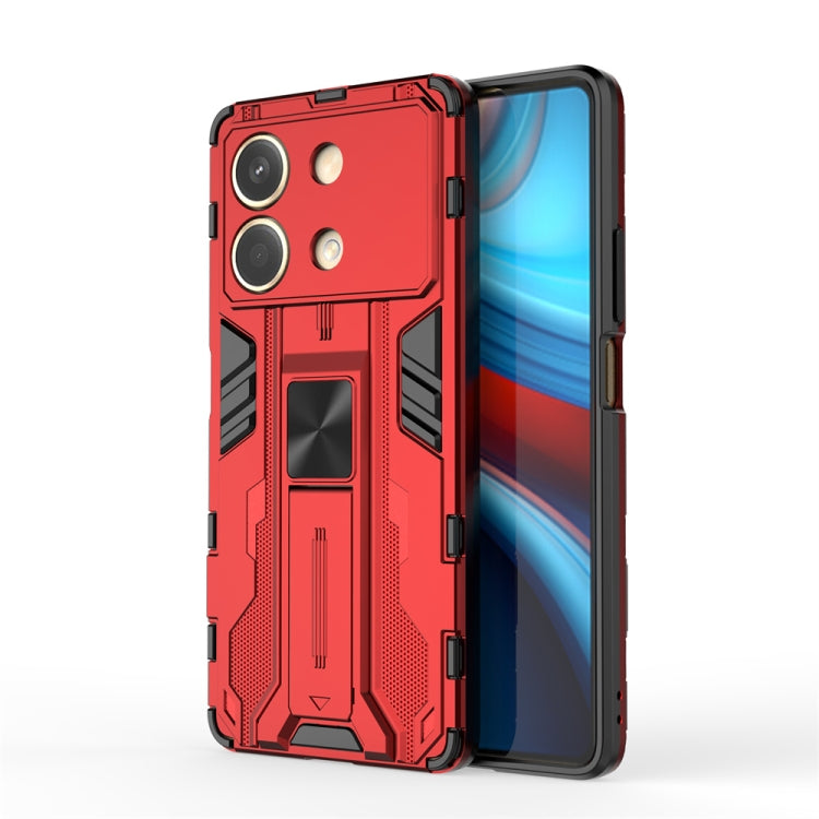 For Redmi Note 13R Pro Supersonic Armor PC Hybrid TPU Phone Case(Red) - Xiaomi Cases by PMC Jewellery | Online Shopping South Africa | PMC Jewellery | Buy Now Pay Later Mobicred