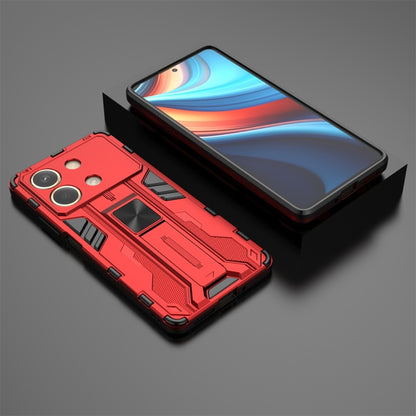 For Redmi Note 13R Pro Supersonic Armor PC Hybrid TPU Phone Case(Red) - Xiaomi Cases by PMC Jewellery | Online Shopping South Africa | PMC Jewellery | Buy Now Pay Later Mobicred